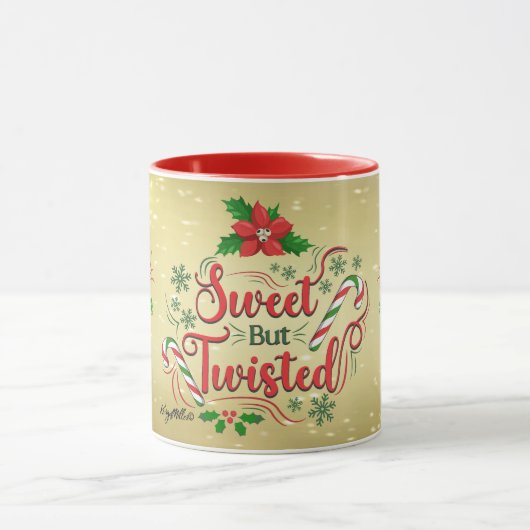 Mug de Noël doux mais tordu (Centre)