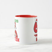 Mug de Noël drôle 67 Meme Santa dit SIX SEPT (Centre)