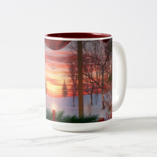 Mug de Noël du ciel (Devant droit)