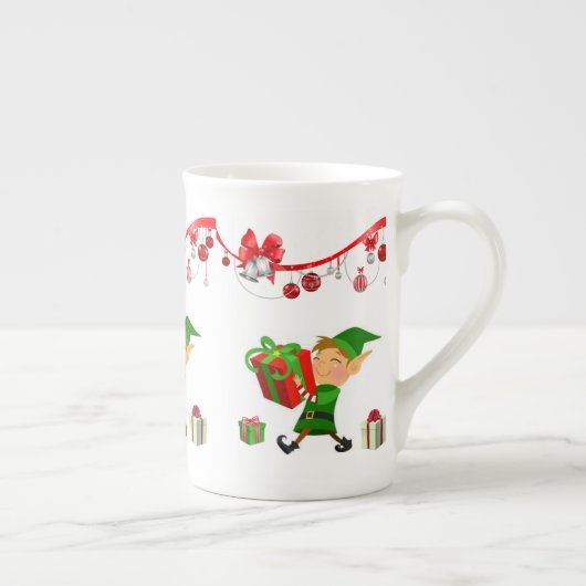 Mug de Noël, Elfe, Joyeux Noël (Droite)