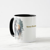 Mug de Noël équestre pour café (Devant gauche)