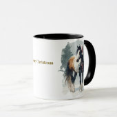 Mug de Noël équestre pour café (Devant droit)