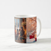 Mug de Noël familial avec Border Collie – Illustra (Devant droit)
