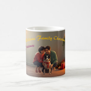 Mug de Noël familial avec Border Collie – Illustra