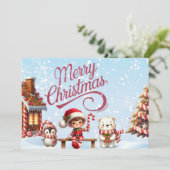 Mug de Noël Festif avec Elf, Invitation de pingoui (Debout devant)