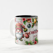Mug de Noël festif avec gnomes, vue saisonnière (Devant gauche)