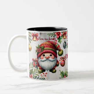 Mug de Noël festif avec gnomes, vue saisonnière