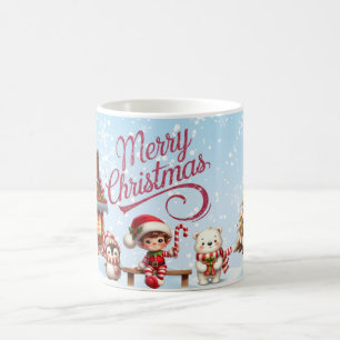Mug de Noël Festif I Elf, Penguin & Ours Polaire