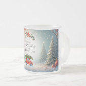 Mug de Noël festif vert et rouge 2025 (Devant droit)