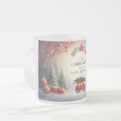 Mug de Noël festif vert et rouge 2025 (Devant gauche)
