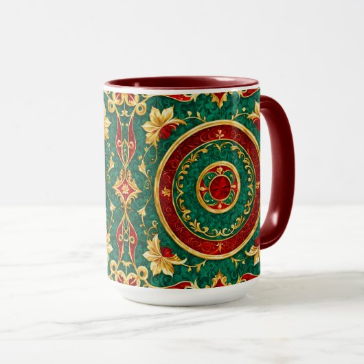 Mug de Noël Floral (Devant droit)