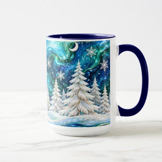 Mug de Noël Forêt d'Hiver (Droite)