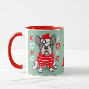 Mug de Noël French bulldog fun personnalisable