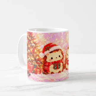 Mug de Noël Hérisson Mignon, Vacances d'Hiver Kawa