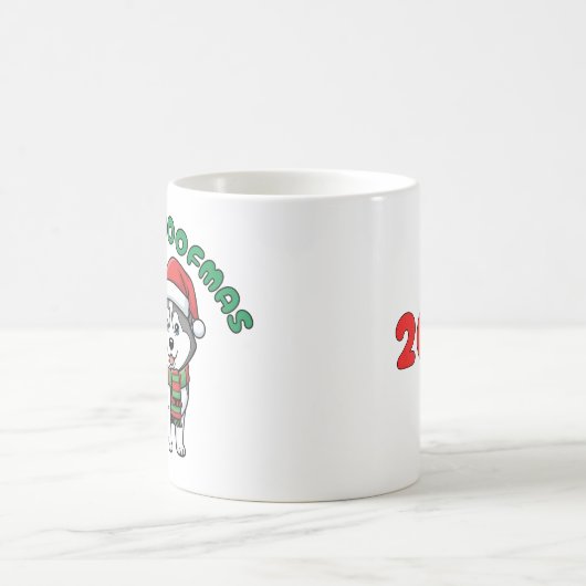 Mug de Noël Husky : Joyeux Woofmas (Centre)