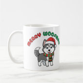 Mug de Noël Husky : Joyeux Woofmas (Gauche)