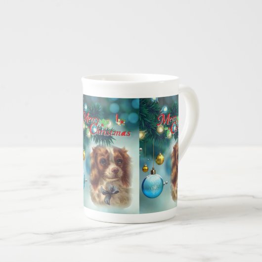 Mug de Noël, Joyeux chien de Noël (Devant droit)