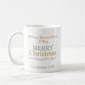 Mug de Noël Joyeux en or et en argent customisé (Gauche)