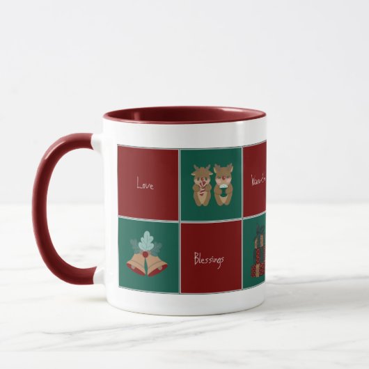 Mug de Noël Joyeux & Lumineux (Gauche)