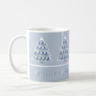 Mug de Noël Joyeux Noël Bleu Poudre de Noël Café