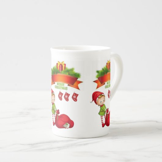 Mug de Noël, Joyeux Noël, Elfe (Devant droit)