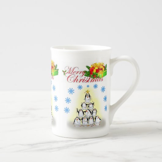 Mug de Noël, Joyeux Noël, Pingouin (Droite)