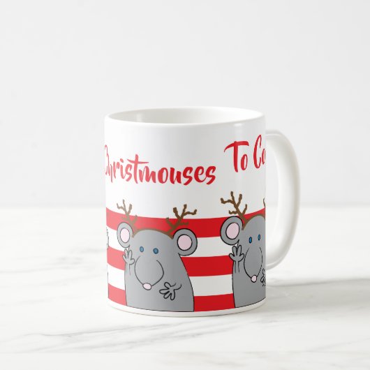 Mug de Noël "Joyeux plus de Noël à venir" (Devant droit)