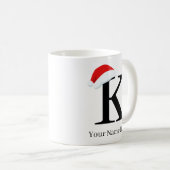 Mug de Noël "K" initial (Devant droit)