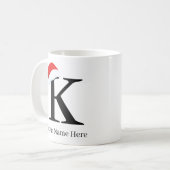 Mug de Noël "K" initial (Devant gauche)