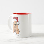 Mug de Noël KiniArt Cocker Spaniel (Devant gauche)