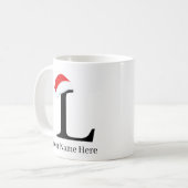 Mug de Noël "L" initial (Devant gauche)