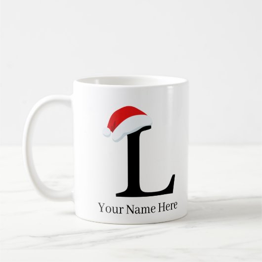 Mug de Noël "L" initial (Gauche)