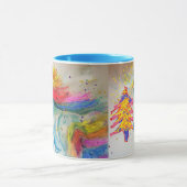 Mug de Noël Licorne de Père Noël Bleu (Centre)