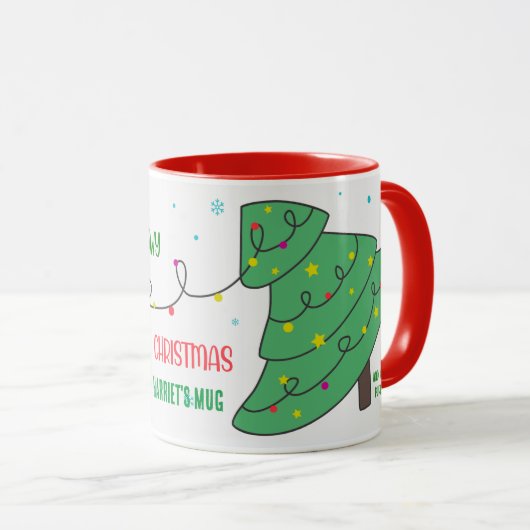 Mug de Noël - Meowy Noël Chat & Arbre (Devant droit)