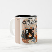 Mug de Noël mignon - Vibes de frissons Design (Devant gauche)