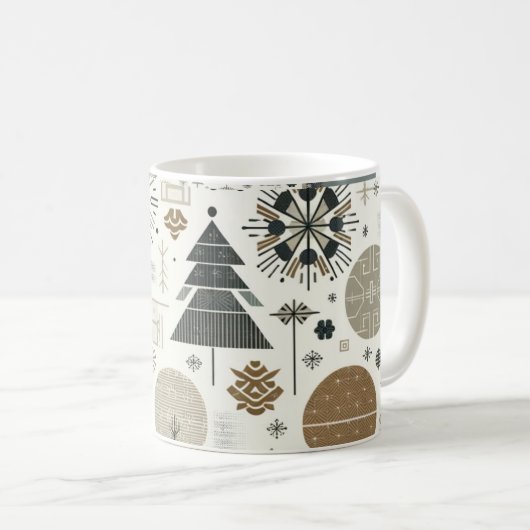Mug de Noël minimaliste scandi-japonais (Devant droit)