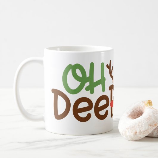 Mug de Noël : Oh Deer Coffee Mug (Avec donut)