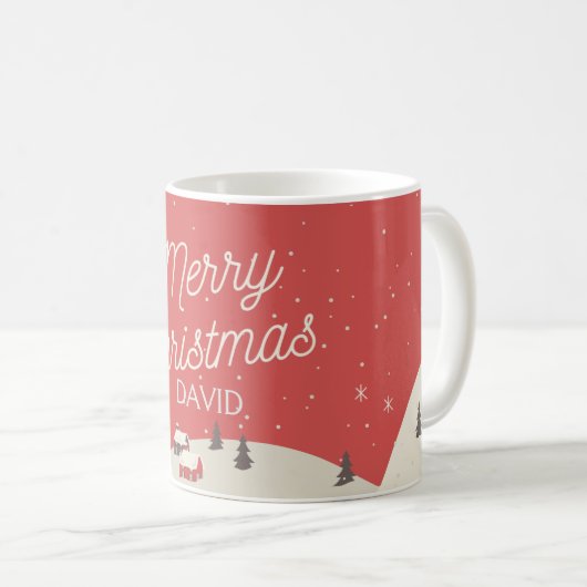 Mug de Noël personnalisable (Devant droit)