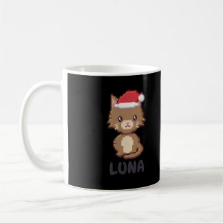 Mug de Noël personnalisé avec chat marron