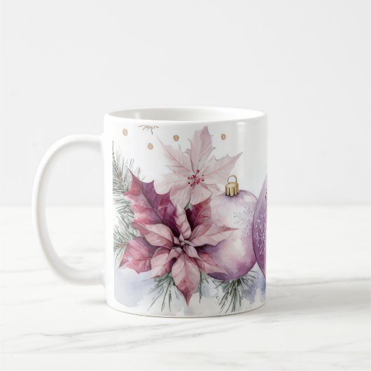 Mug de Noël personnalisé avec nom (Gauche)