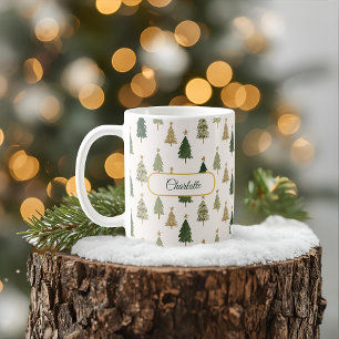 Mug de Noël personnalisé minimaliste moderne