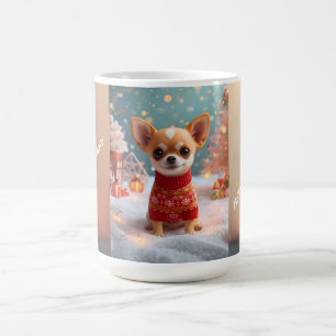 Mug de Noël personnalisé pour Chihuahua mignon C