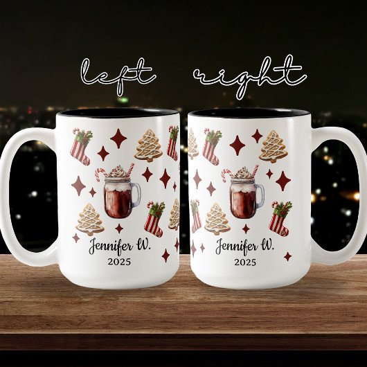 Mug de Noël personnalisé pour la famille et les co