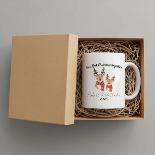 Mug de Noël personnalisé pour les jeunes mariés po