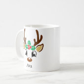 Mug de Noël personnalisé Reindeer (Devant gauche)
