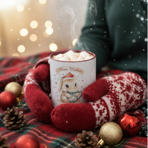 Mug de Noël personnalisé   Vacances avec nom perso