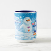 Mug de Noël, PingPing Penguin & Snowman. (Centre)