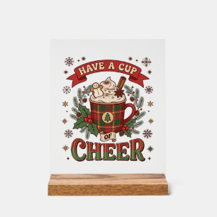 Mug de Noël plaid Joyeux Noël Chocolat Chaud Neige