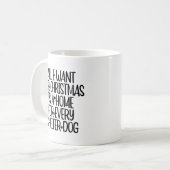 Mug de Noël pour chien d'abri (Devant gauche)