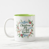 Mug de Noël pour enseignant à l'aquarelle – Hiver (Gauche)